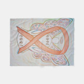Bewustmaking kinderkanker Ribbon Angel Blanket Fleece Deken (Voorkant (Horizontaal))