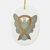 Bewustmaking kinderkanker Ribbon Angel Ornament (Voorkant)
