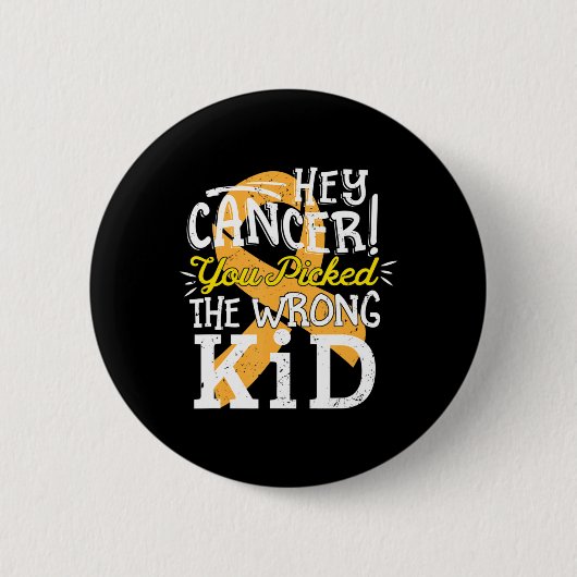 Bewustmaking kinderkanker Survivor Wrong Kind Sup Ronde Button 5,7 Cm (Voorkant)