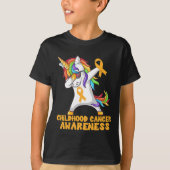 Bewustmaking kinderkanker - Unicorn Warrior T-shirt (Voorkant)