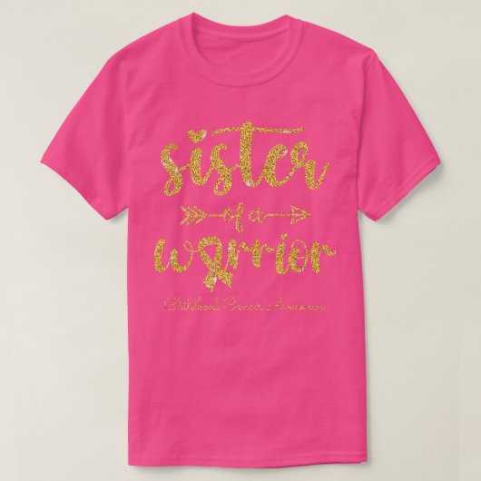 Bewustmaking kinderkanker zuster van een aankomend t-shirt (Design voorkant)