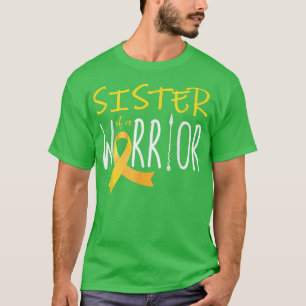 Bewustmaking kinderkanker Zuster van een krijger T-shirt