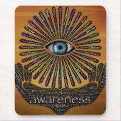 Bewustmaking Minds Eye Inspirerend Word Art Muismat (Voorkant)