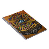 Bewustmaking Minds Eye Inspirerend Word Art Notitieboek (Rechterzijde)