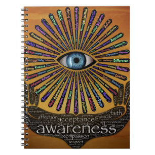 Bewustmaking Minds Eye Inspirerend Word Art Notitieboek