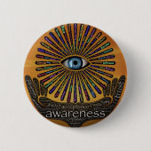 Bewustmaking Minds Eye Inspirerend Word Art Ronde Button 5,7 Cm (Voorkant)