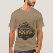 Bewustmaking Minds Eye Inspirerend Word Art T-shirt (Voorkant)