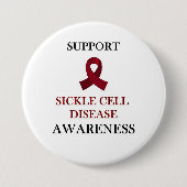 Bewustmaking, ondersteuning en herstel van sikkelc ronde button 7,6 cm (Voorkant)