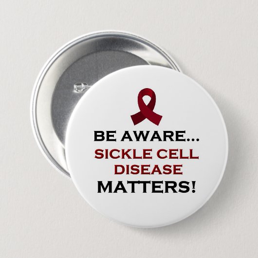 Bewustmaking, ondersteuning en herstel van sikkelc ronde button 7,6 cm (Voorkant /achterkant)