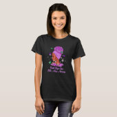 Bewustmaking oudere vrouwen die Paarse koolstof mi T-shirt (Voorkant volledig)