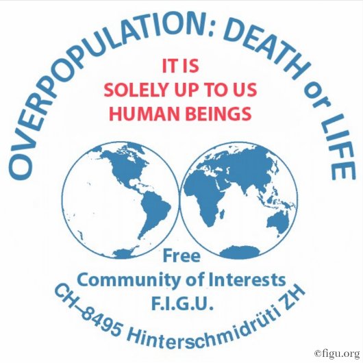 Bewustmaking overbevolking sticker (Voorkant)