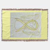 Bewustmaking Ribbon Angel - aangepaste kunstmand Deken (Voorkant)