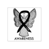 Bewustmaking Ribbon Angel - Aangepaste rubberen st Rubberstempel (Afrduk)