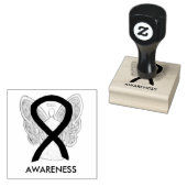 Bewustmaking Ribbon Angel Art Custom Ink Stamp Rubberstempel (Gestempeld)