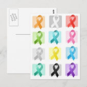 Bewustmaking Ribbons Briefkaart (Voorkant / Achterkant)