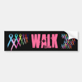 Bewustmaking Ribbons Walk Bumpersticker (Voorkant)
