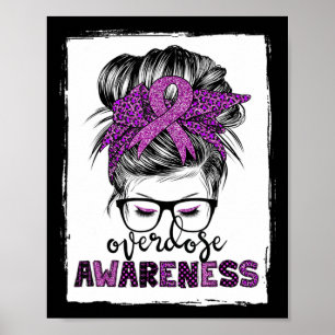 Bewustmaking van acute overdosering Bun voor vrouw Poster
