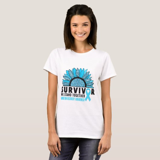 BEWUSTMAKING VAN ADDICTION RECOVERY T-SHIRT (Voorkant volledig)