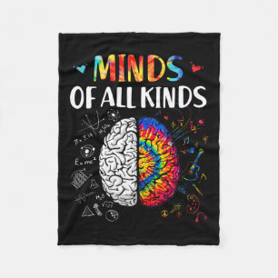 Bewustmaking van alle soorten neurodiversiteit fleece deken