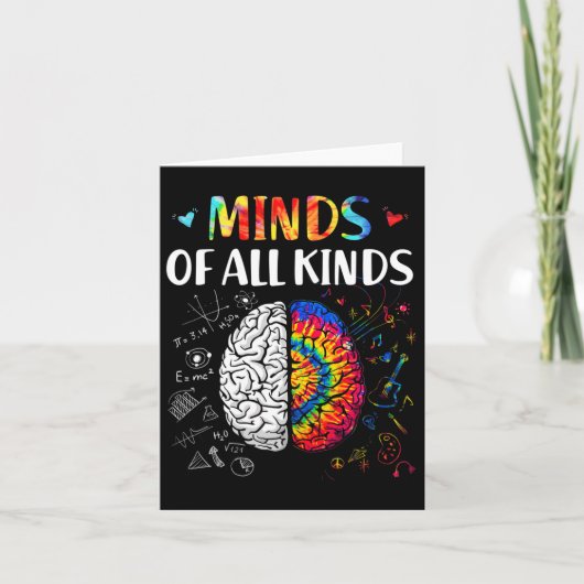 Bewustmaking van alle soorten neurodiversiteit kaart (Voorkant)