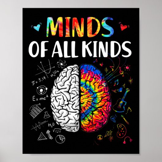 Bewustmaking van alle soorten neurodiversiteit poster (Voorkant)