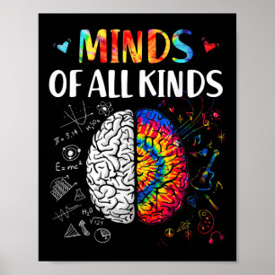 Bewustmaking van alle soorten neurodiversiteit poster