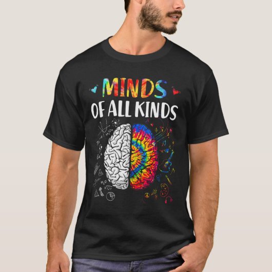 Bewustmaking van alle soorten neurodiversiteit t-shirt (Voorkant)