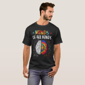 Bewustmaking van alle soorten neurodiversiteit t-shirt (Voorkant volledig)
