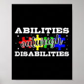 Bewustmaking van autisme - Aanwezigheid boven inva Poster (Voorkant)