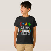 Bewustmaking van autisme - Aanwezigheid boven inva T-shirt (Voorkant volledig)