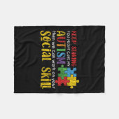 Bewustmaking van autisme - Bewustzijnd Autistisch Fleece Deken (Voorkant (Horizontaal))