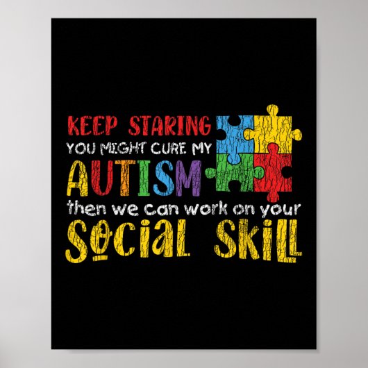 Bewustmaking van autisme - Bewustzijnd Autistisch  Poster (Voorkant)