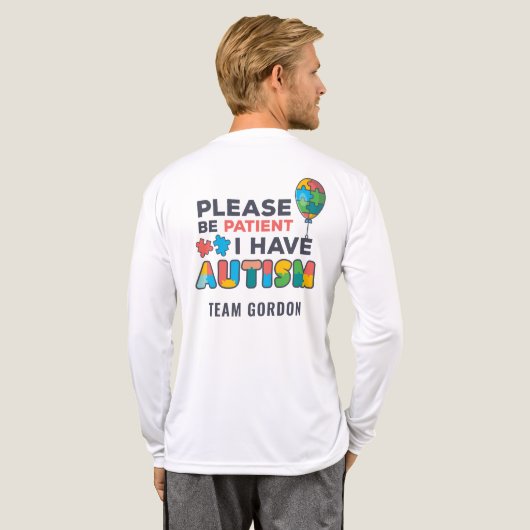 Bewustmaking van autisme Gelieve het Aangepaste Te Tri-Blend Shirt (Achterkant)