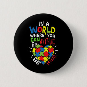 Bewustmaking van autisme is een soort indnes ronde button 5,7 cm