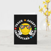 Bewustmaking van autisme Leraar Puzzle Teach accep Kaart (Gele Bloem)