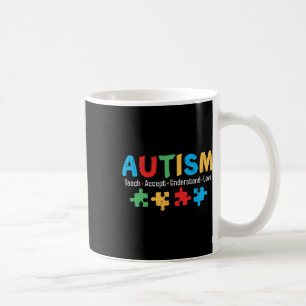 Bewustmaking van autisme Leraar Puzzle Teach accep Koffiemok