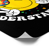 Bewustmaking van autisme Leraar Puzzle Teach accep Poster (Hoek)