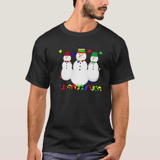 Bewustmaking van autisme - Oogige kerstinzage is d T-shirt (Voorkant)