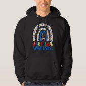 Bewustmaking van autisme Rainbow Puzzle Autisme Aw Hoodie (Voorkant)