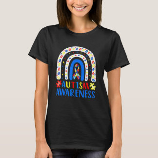 Bewustmaking van autisme Rainbow Puzzle Autisme Aw T-shirt