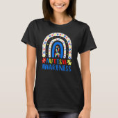 Bewustmaking van autisme Rainbow Puzzle Autisme Aw T-shirt (Voorkant)