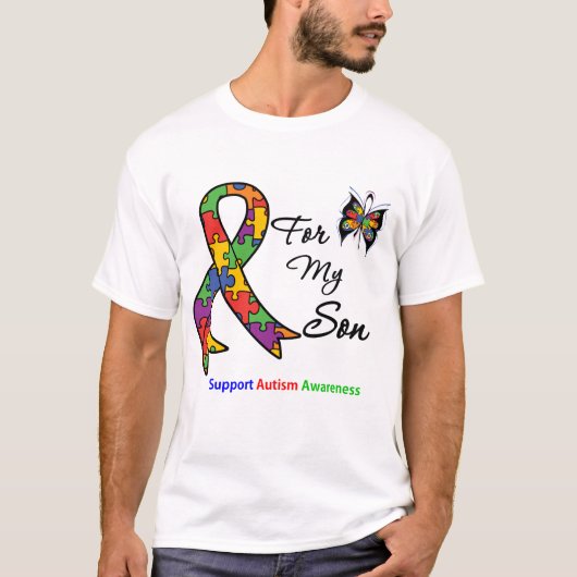 Bewustmaking van autisme voor mijn zoon t-shirt (Voorkant)