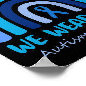 Bewustmaking van autisme Vrouwen Kinder aanvaardin Poster (Hoek)