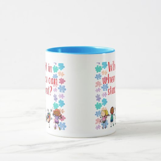 Bewustmaking van autisme waarom passen wanneer je mok (Midden)