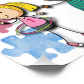 Bewustmaking van autisme waarom passen wanneer je perfect poster (Hoek)