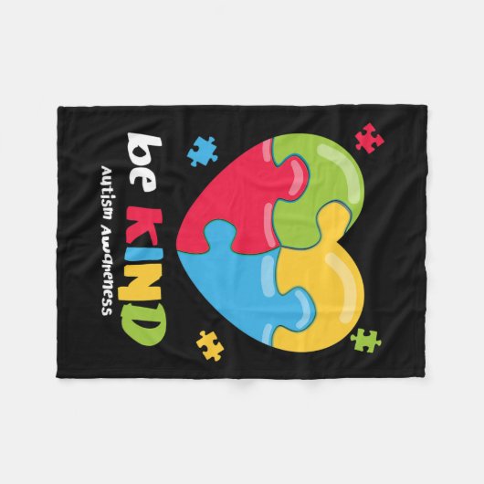 Bewustmaking van autisme - wees naar de geest van  fleece deken (Voorkant (Horizontaal))