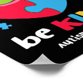 Bewustmaking van autisme - wees naar de geest van poster (Hoek)
