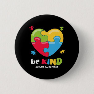 Bewustmaking van autisme - wees naar de geest van ronde button 5,7 cm
