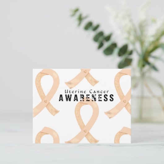 Bewustmaking van baarmoederhalskanker briefkaart (Staand voorkant)