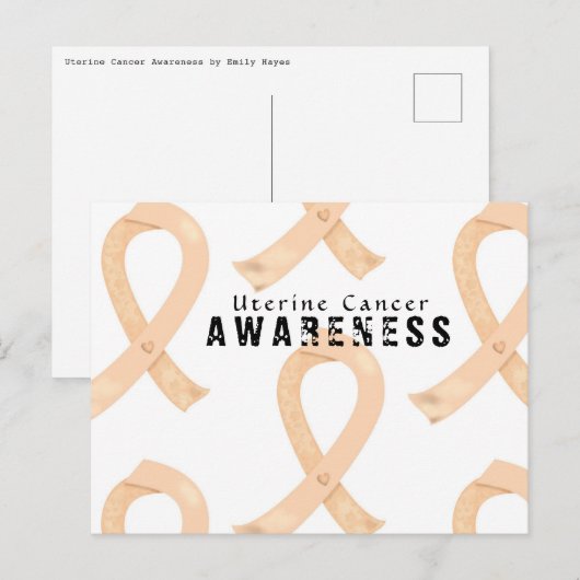 Bewustmaking van baarmoederhalskanker briefkaart (Voorkant / Achterkant)